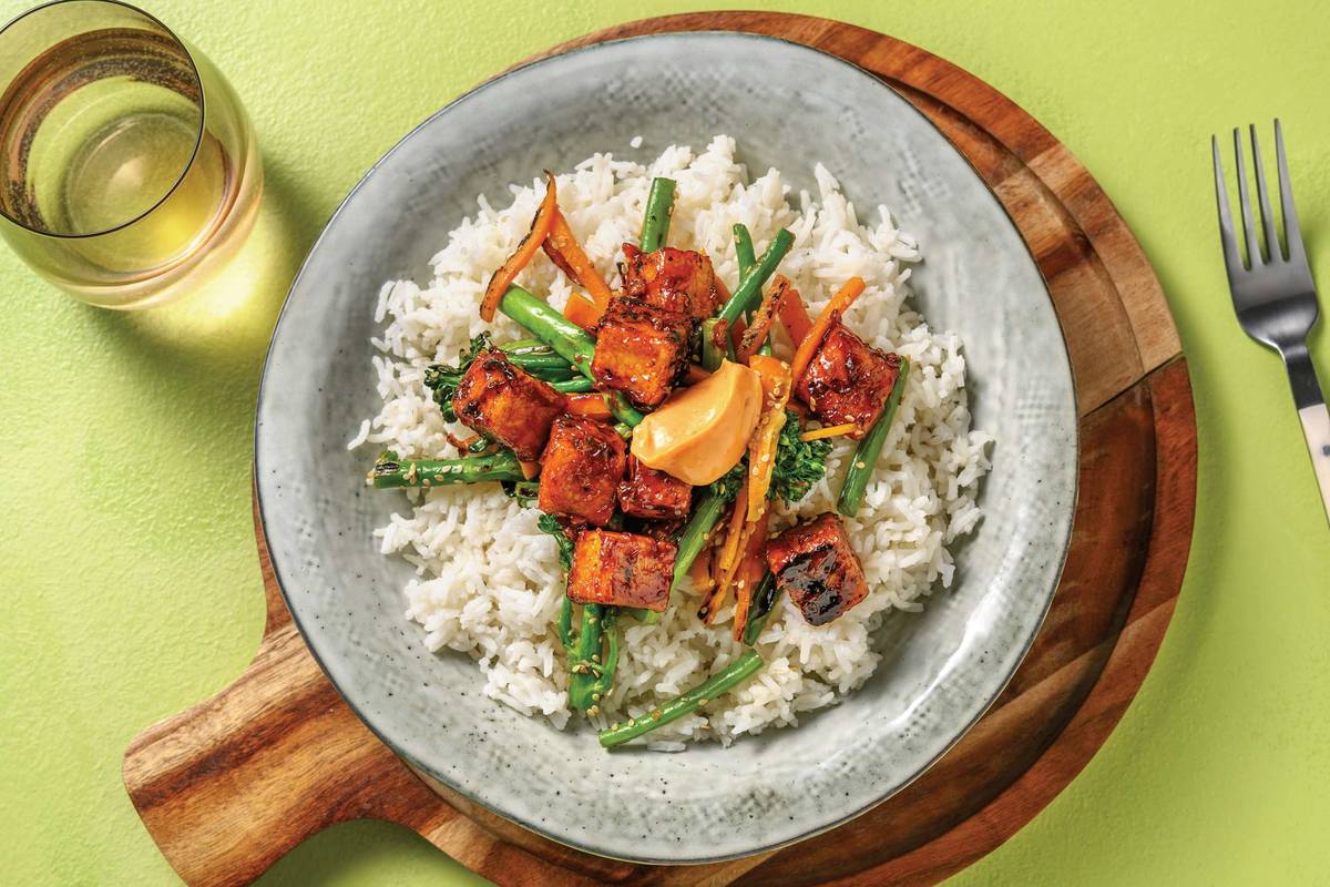 Korean Tofu & Udon Noodles 