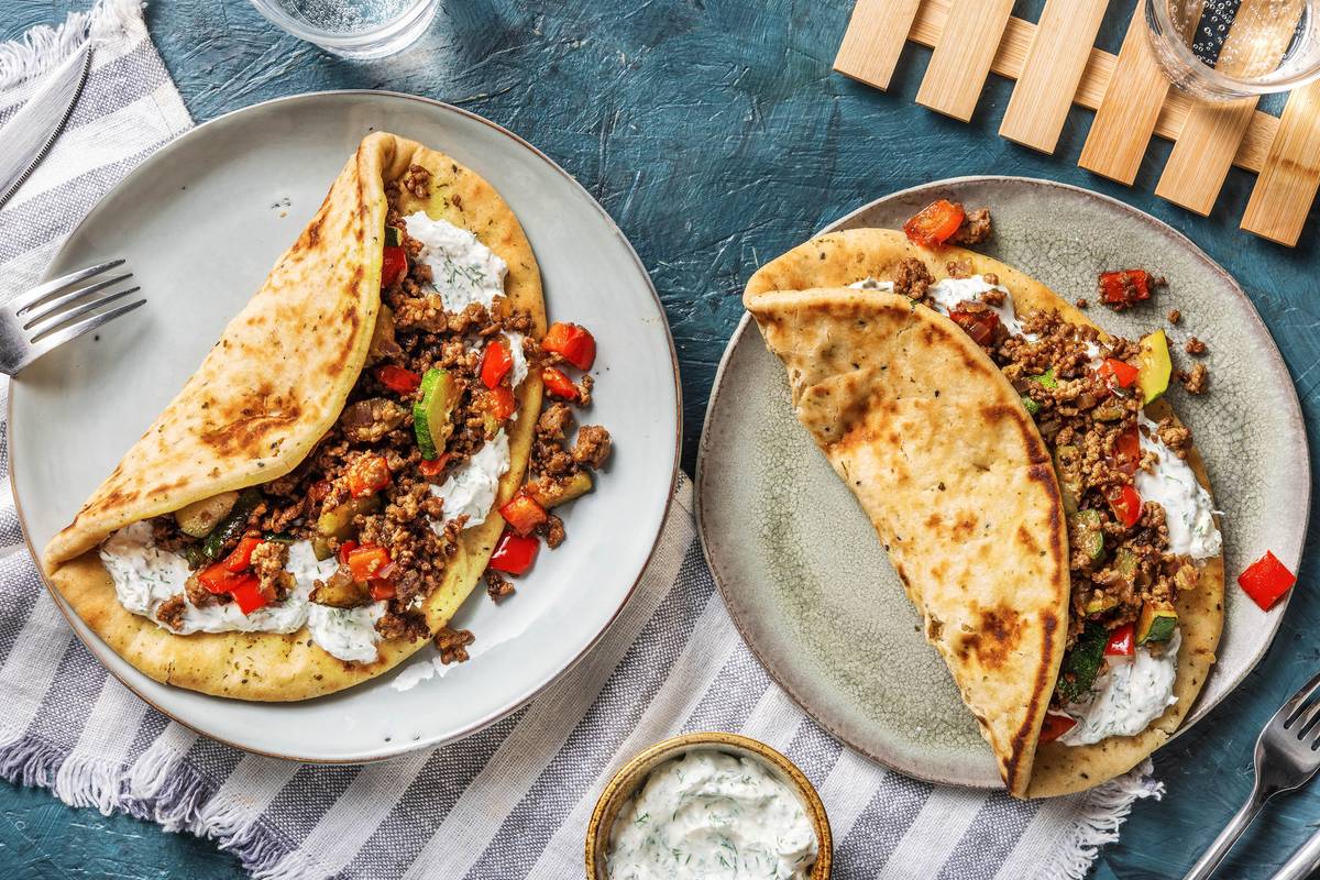 Lamb and Veggie Gyro