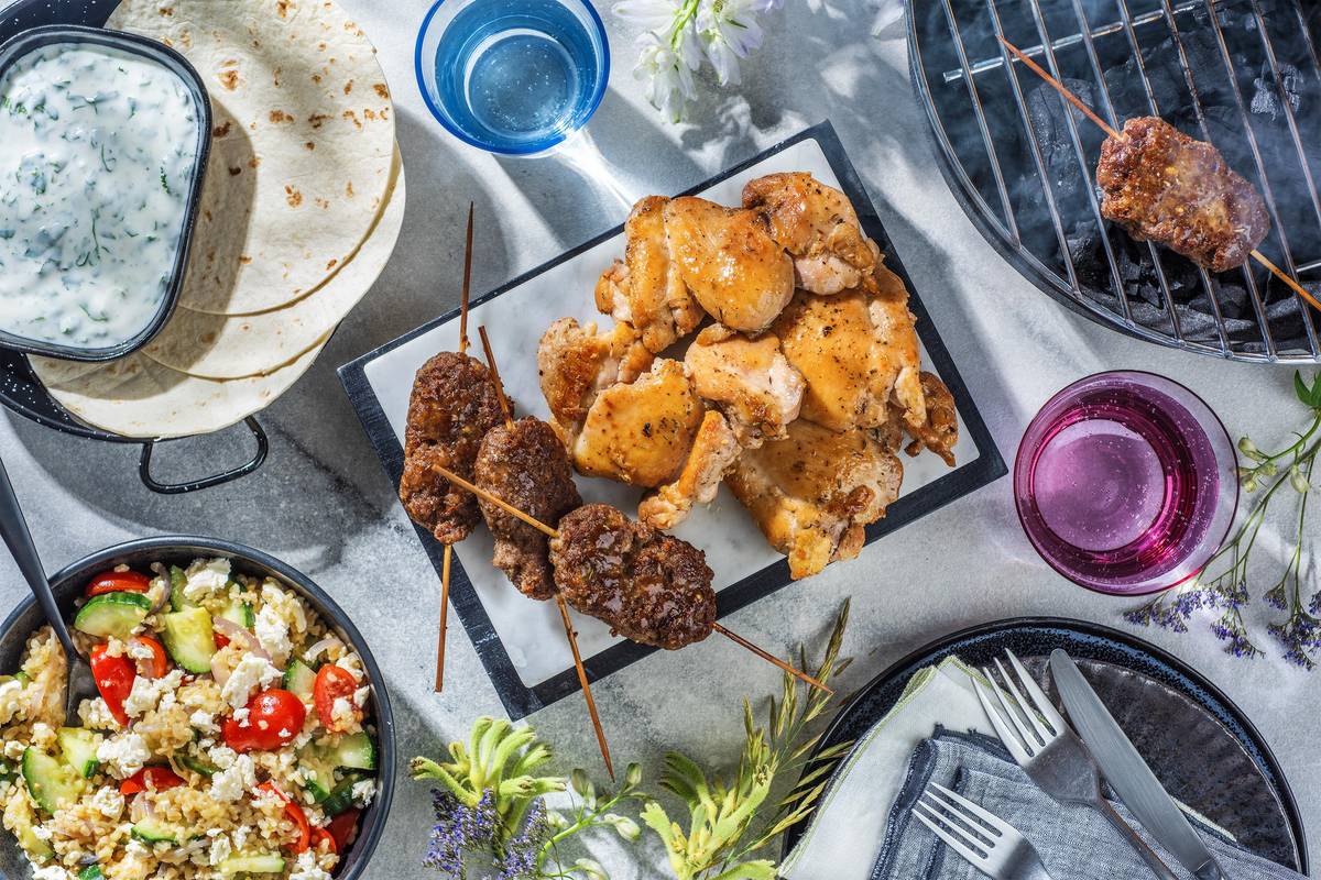 Lamb Koftas and Honey Lemon Chicken