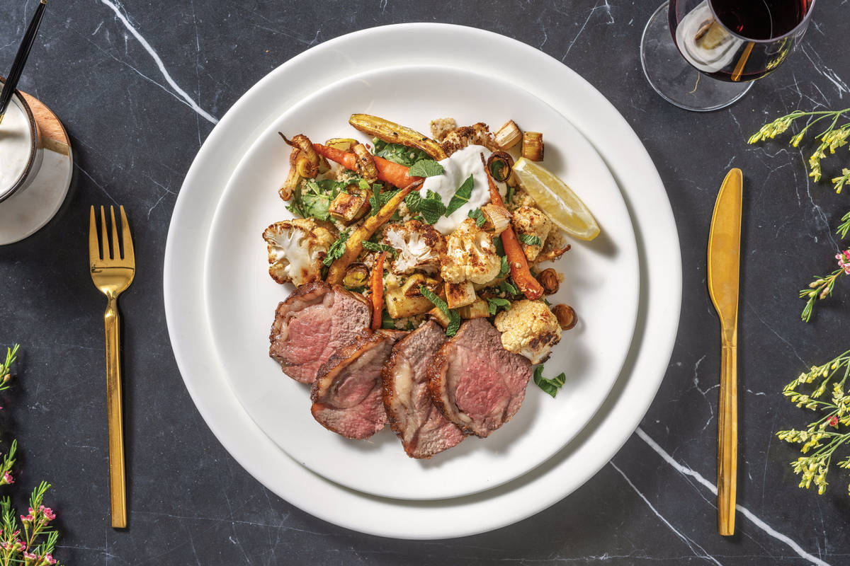 Lamb Shortloin & Dukkah Roasted Veggies