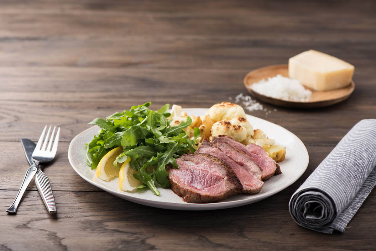 Lamb with Parmesan Cauliflower