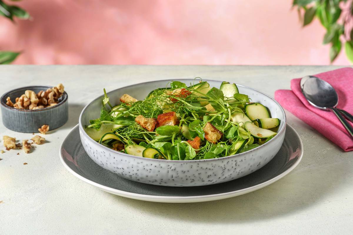 Lemon Dressed Courgette Ribbon Salad