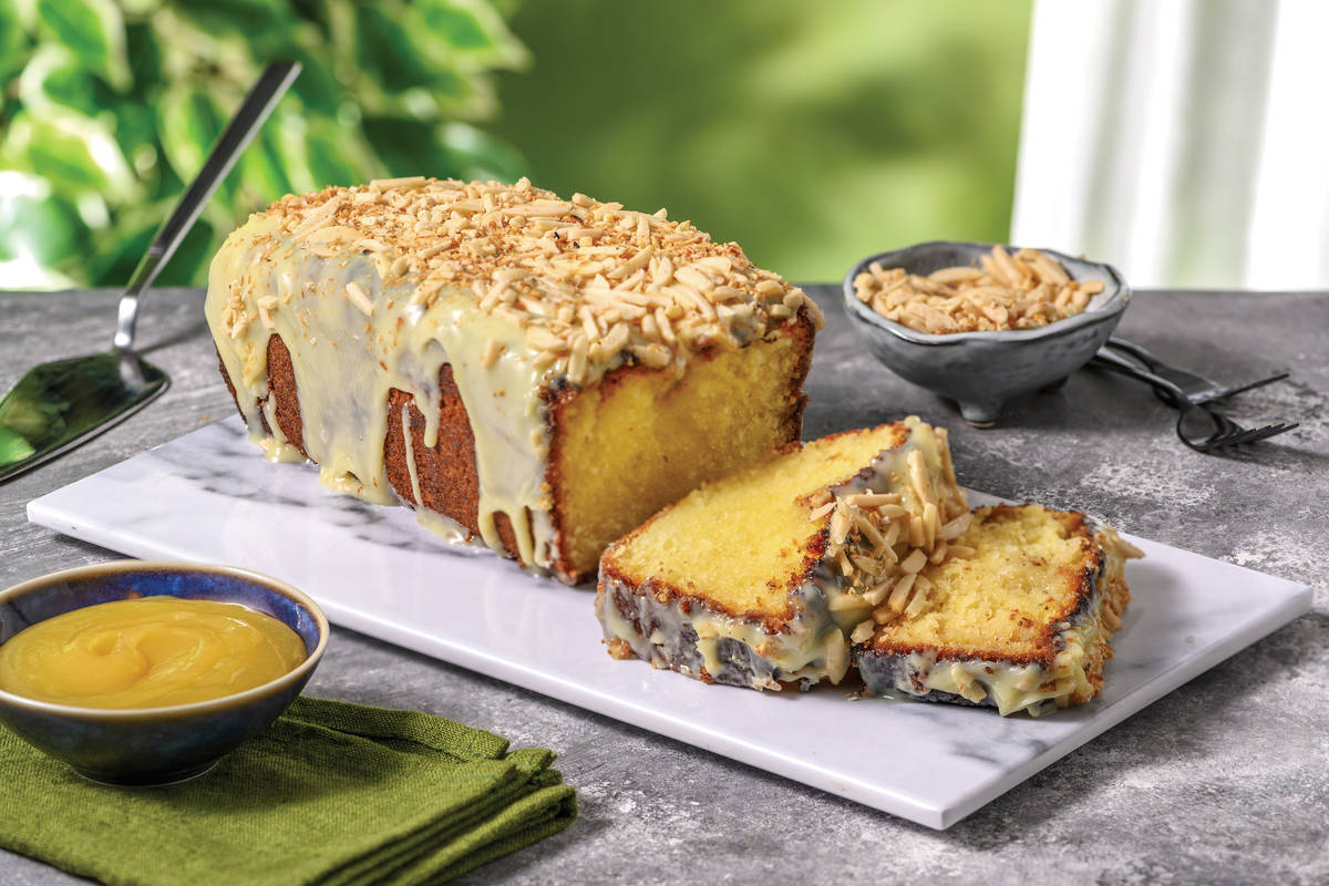 Lemon Drizzle Cake & Passionfruit Lemon Sauce
