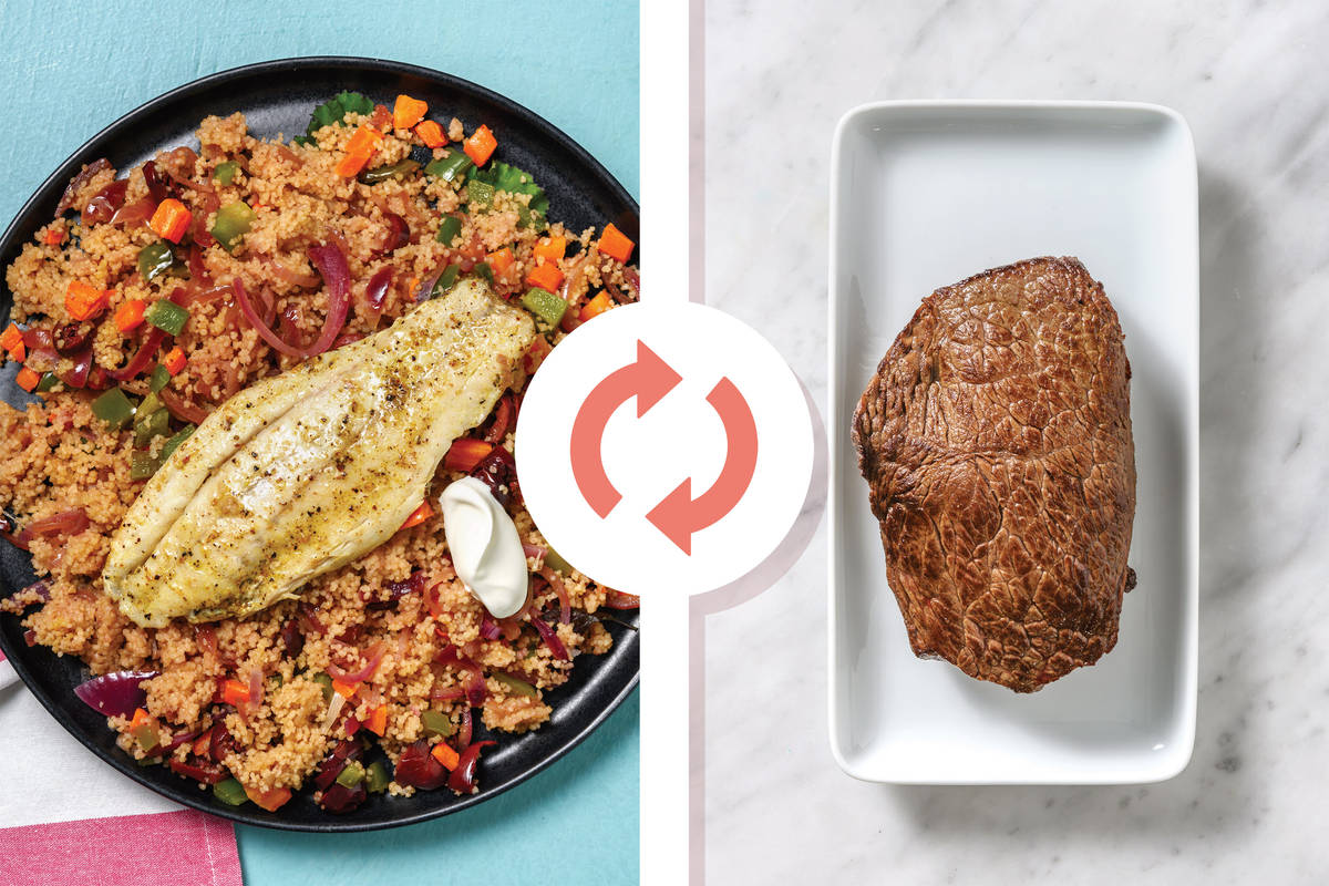 Lemon Pepper Beef & Kale Couscous