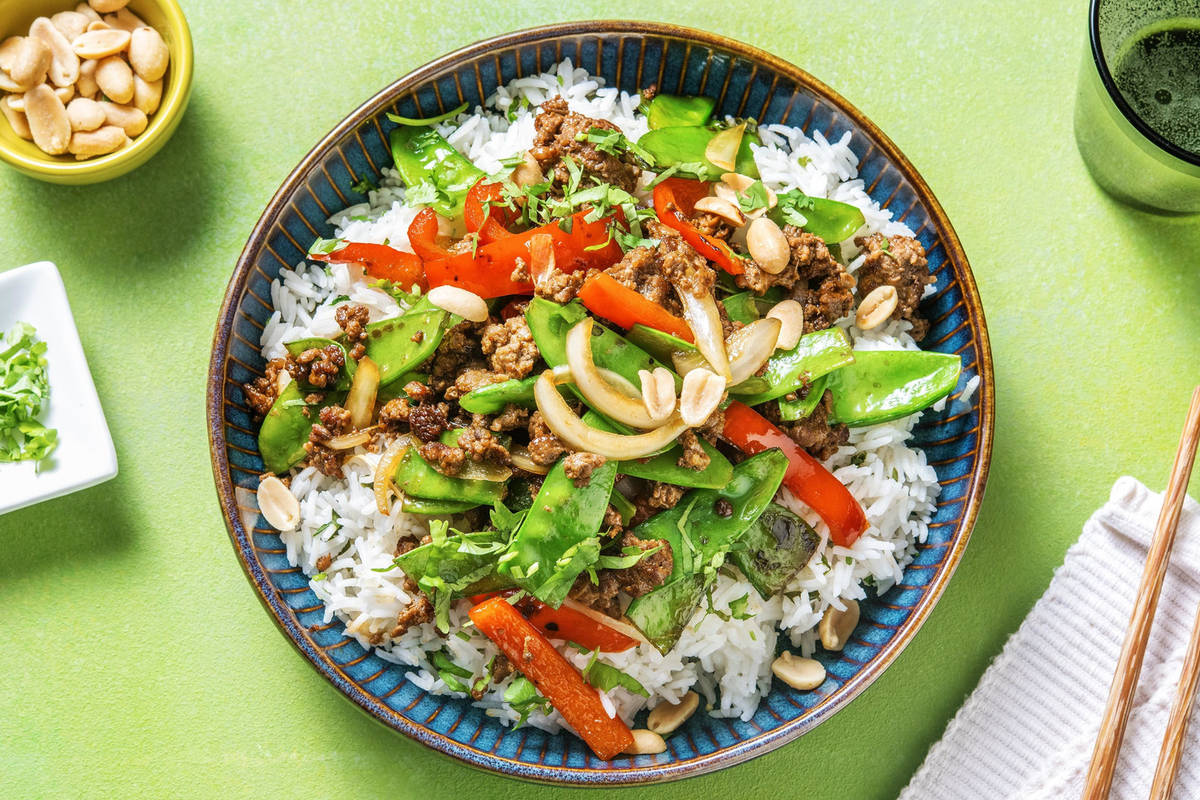 Lemongrass Beef and Pepper Bowl