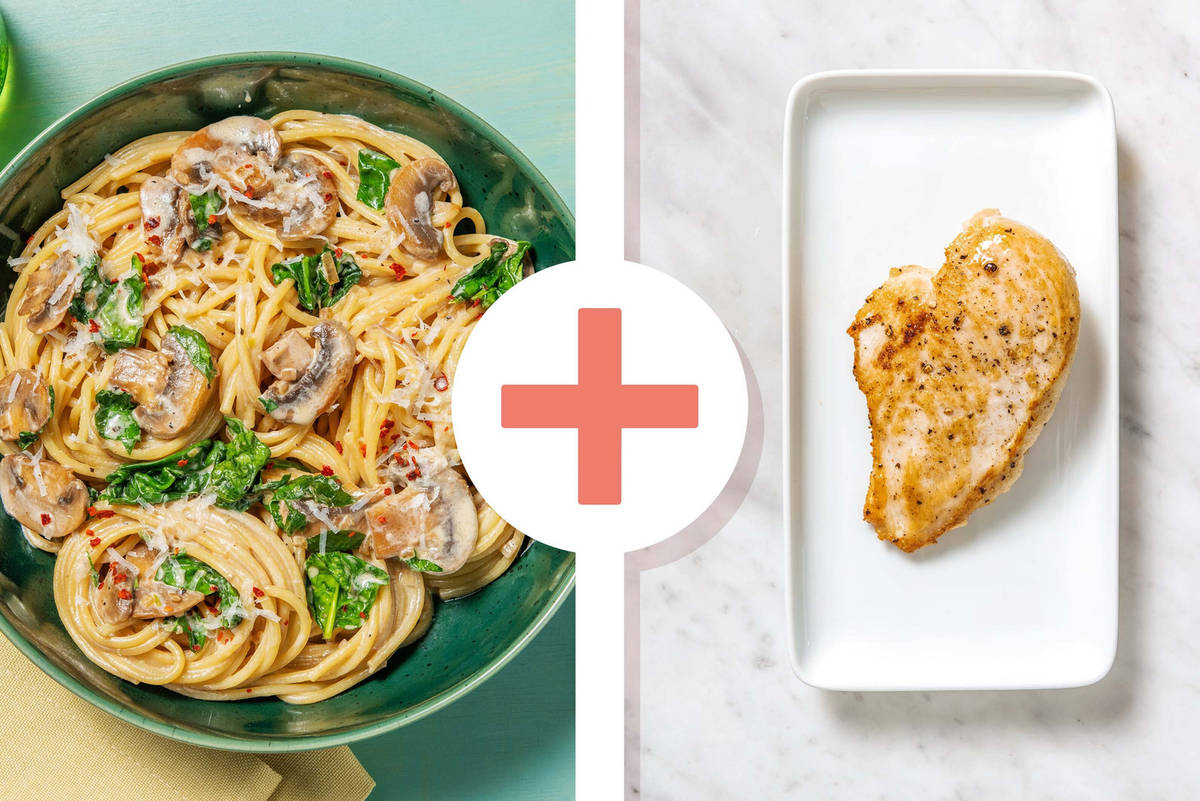 Creamy Mushroom and Chicken Alfredo