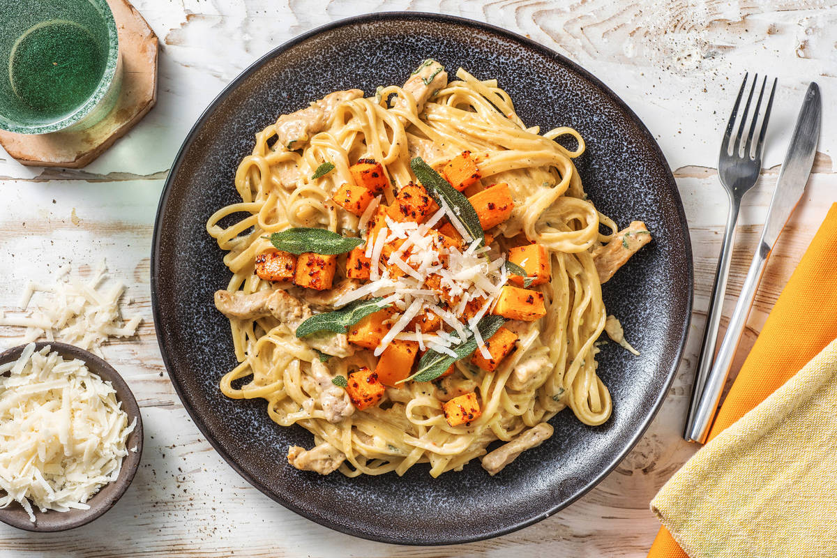 Pork and Butternut Squash Linguine