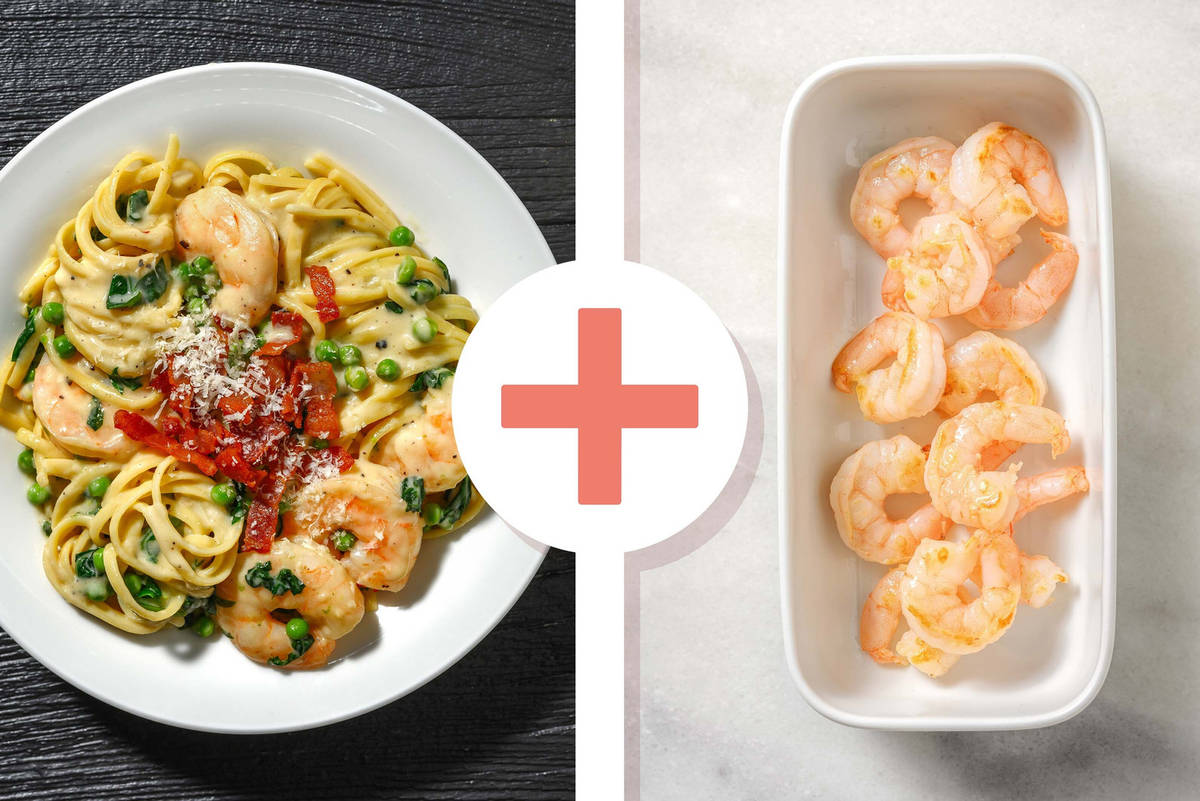 Creamy Alfredo-Style Double Jumbo Shrimp Linguine