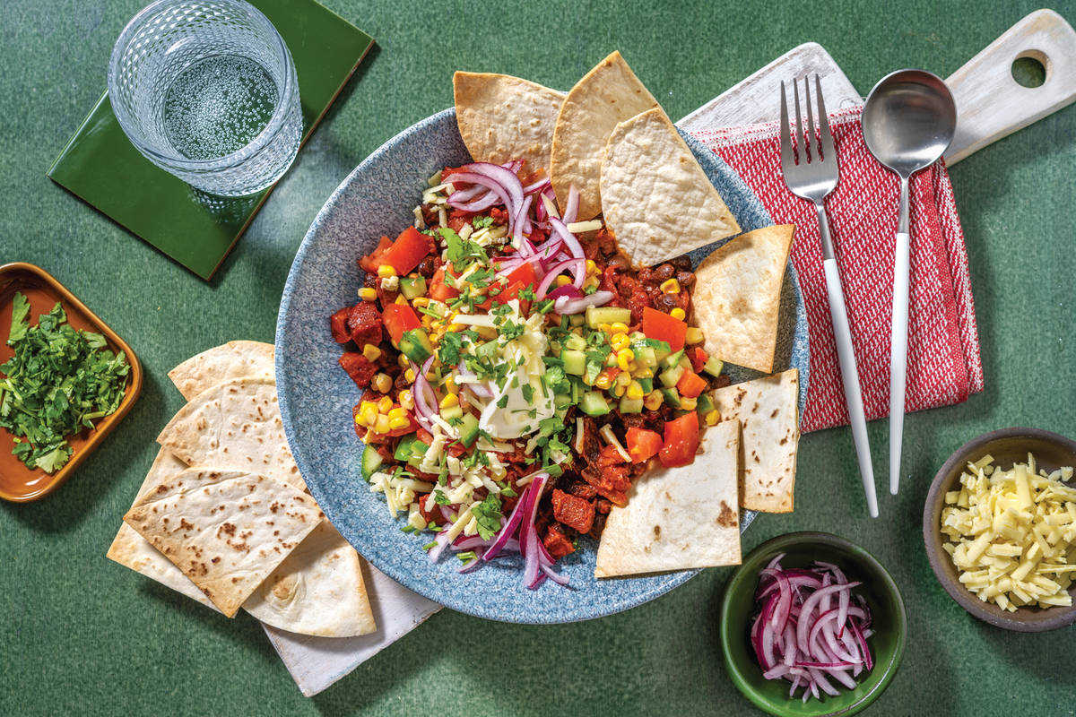 Easy Chorizo & Black Bean Nachos