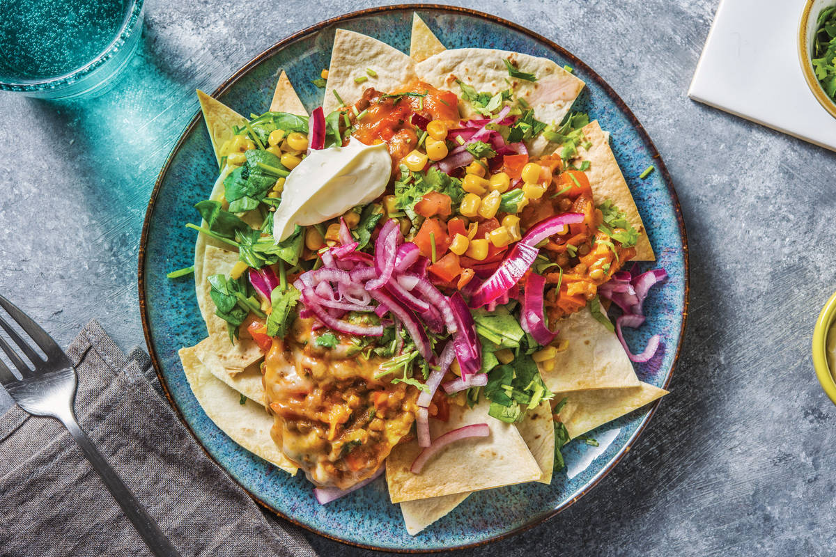 Cheesy Black Bean Nachos