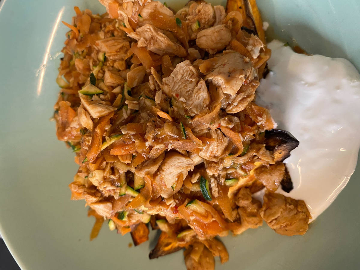 Smokey BBQ chicken and black bean loaded wedges