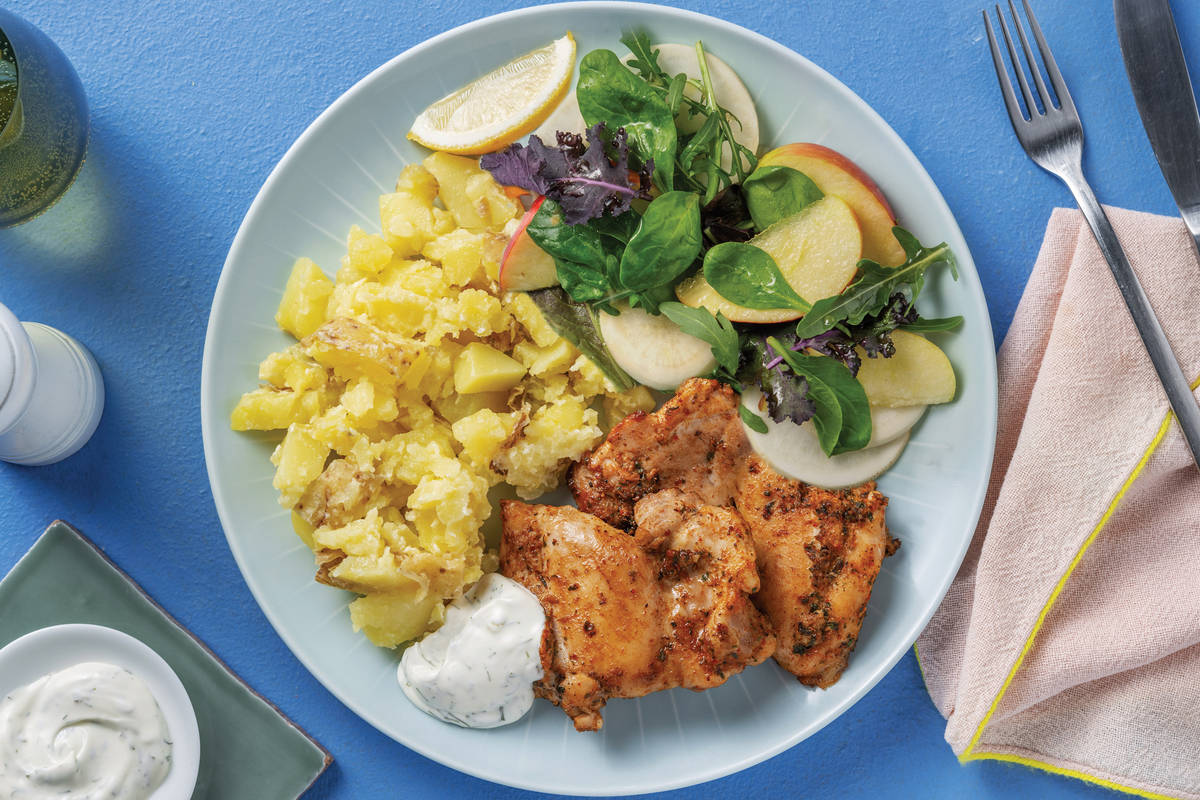 Louisiana Chicken & Lemon Crushed Potatoes