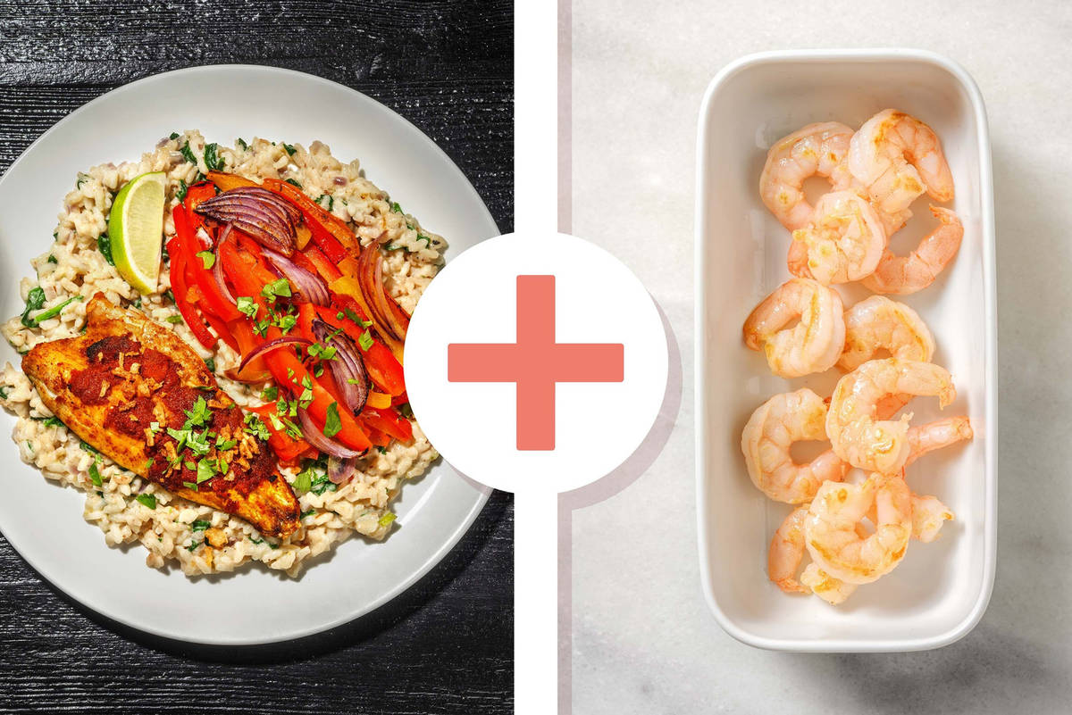 Loup de mer rôti et crevettes façon thaïe