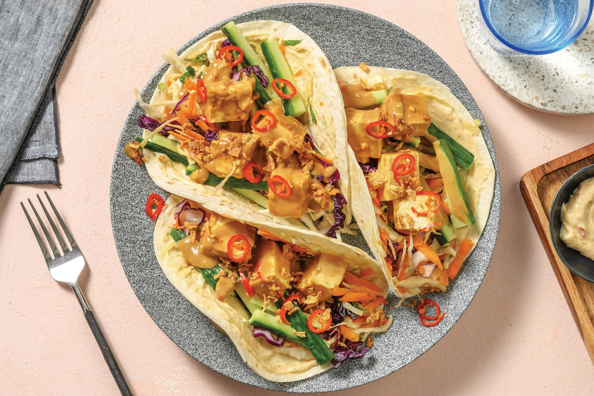 Satay Tofu Tacos