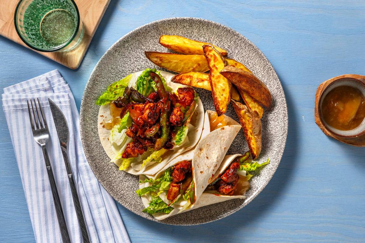 Mango Chutney Curried Chicken Wraps