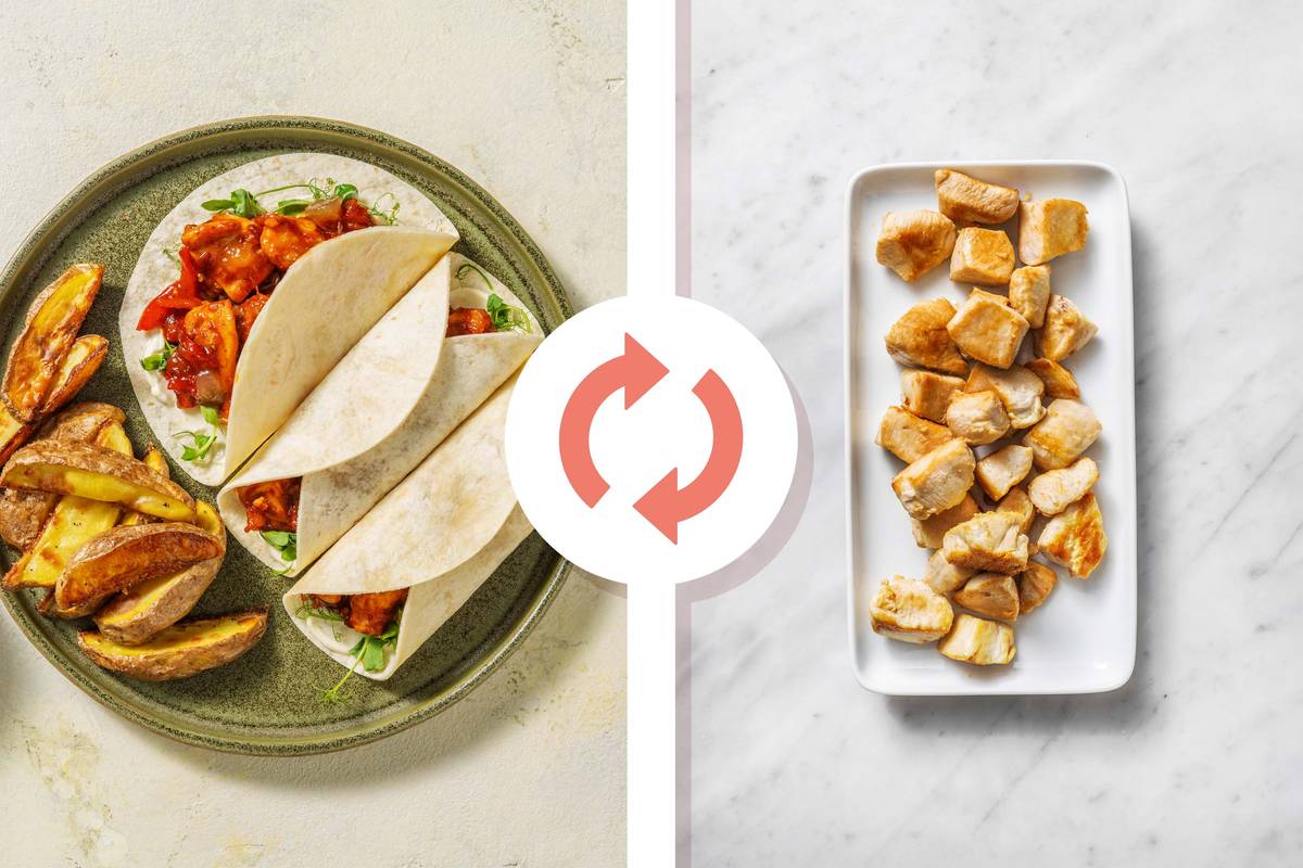 Mango Chutney Curried Diced Chicken Breast Wraps