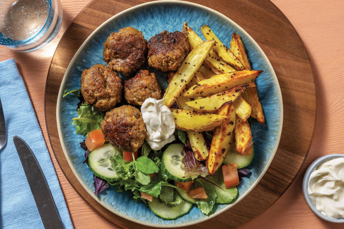 Mumbai Beef Meatballs & Onion Chutney