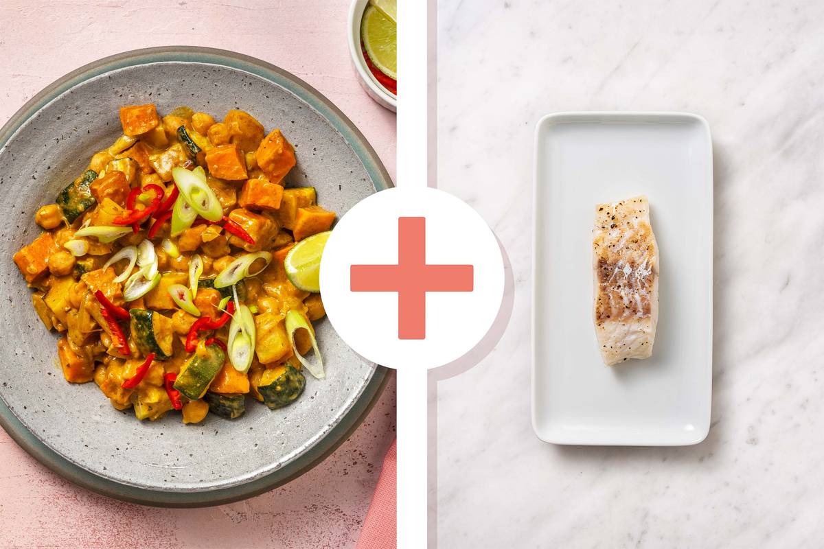Massaman-Curry mit extra Kabeljaufilet