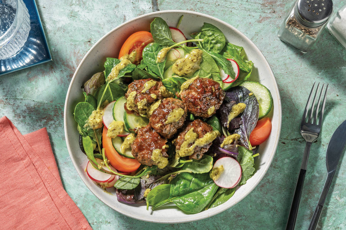 Quick Mediterranean Beef Meatballs