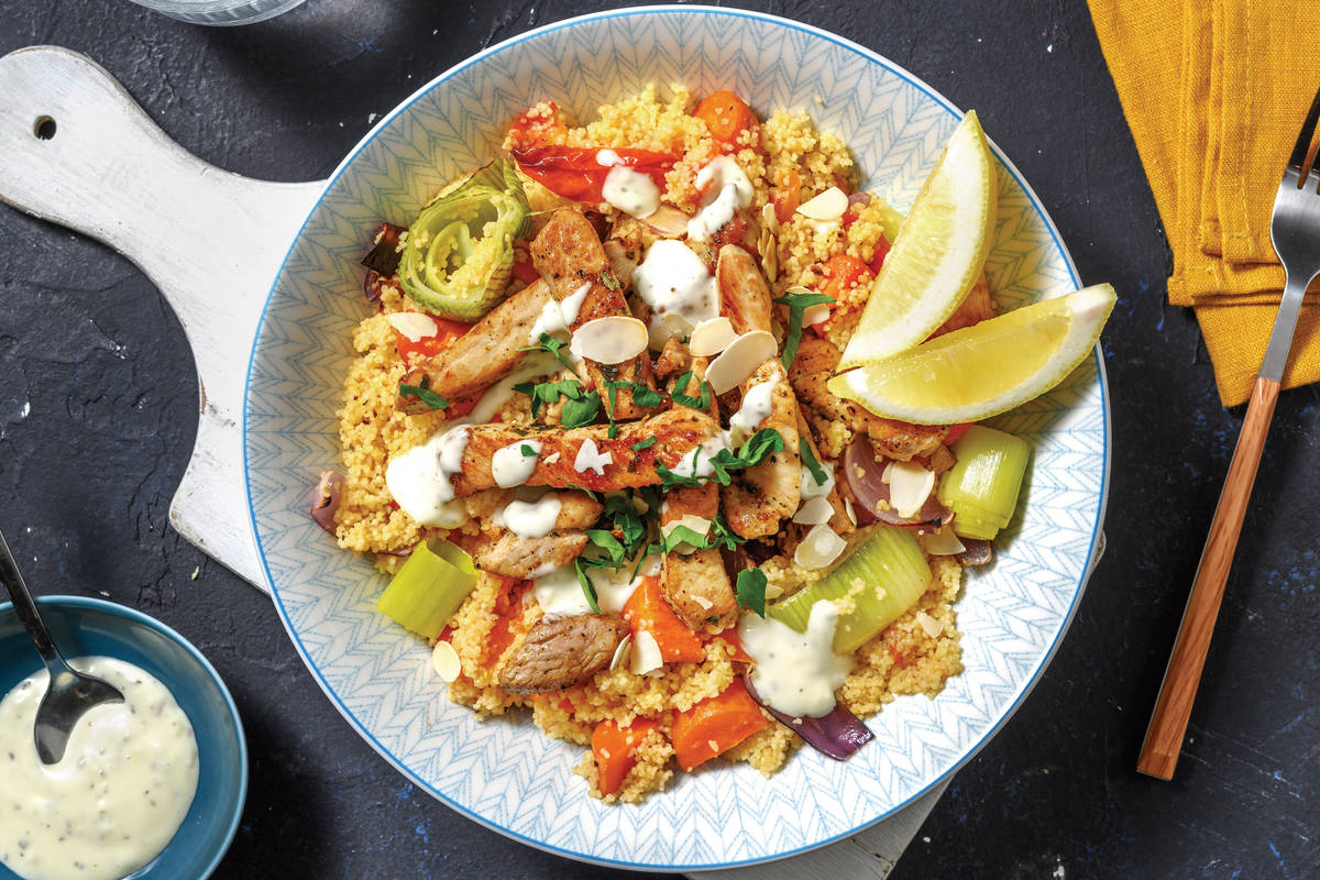 Mediterranean Pork Couscous Bowl