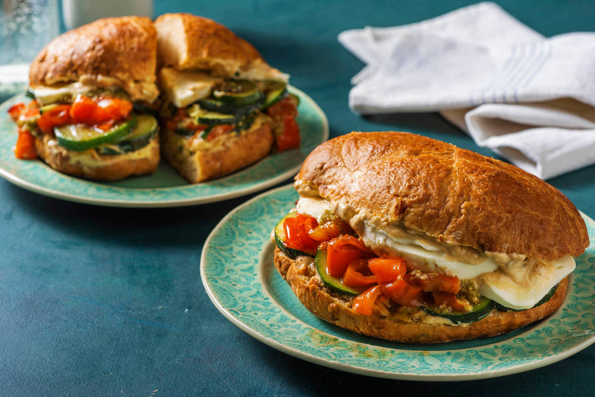 Mediterranes Focaccia-Sandwich