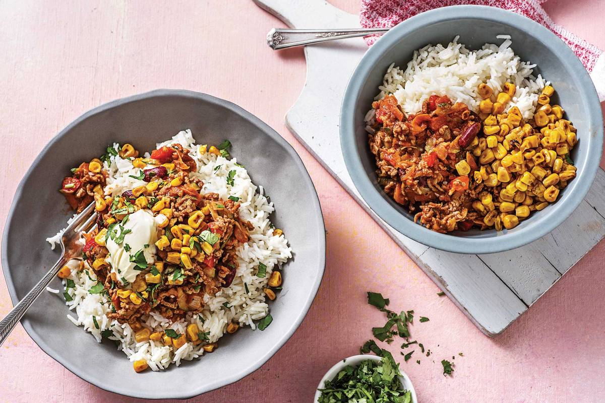 Mexican Beef & Bean Rice Bowl