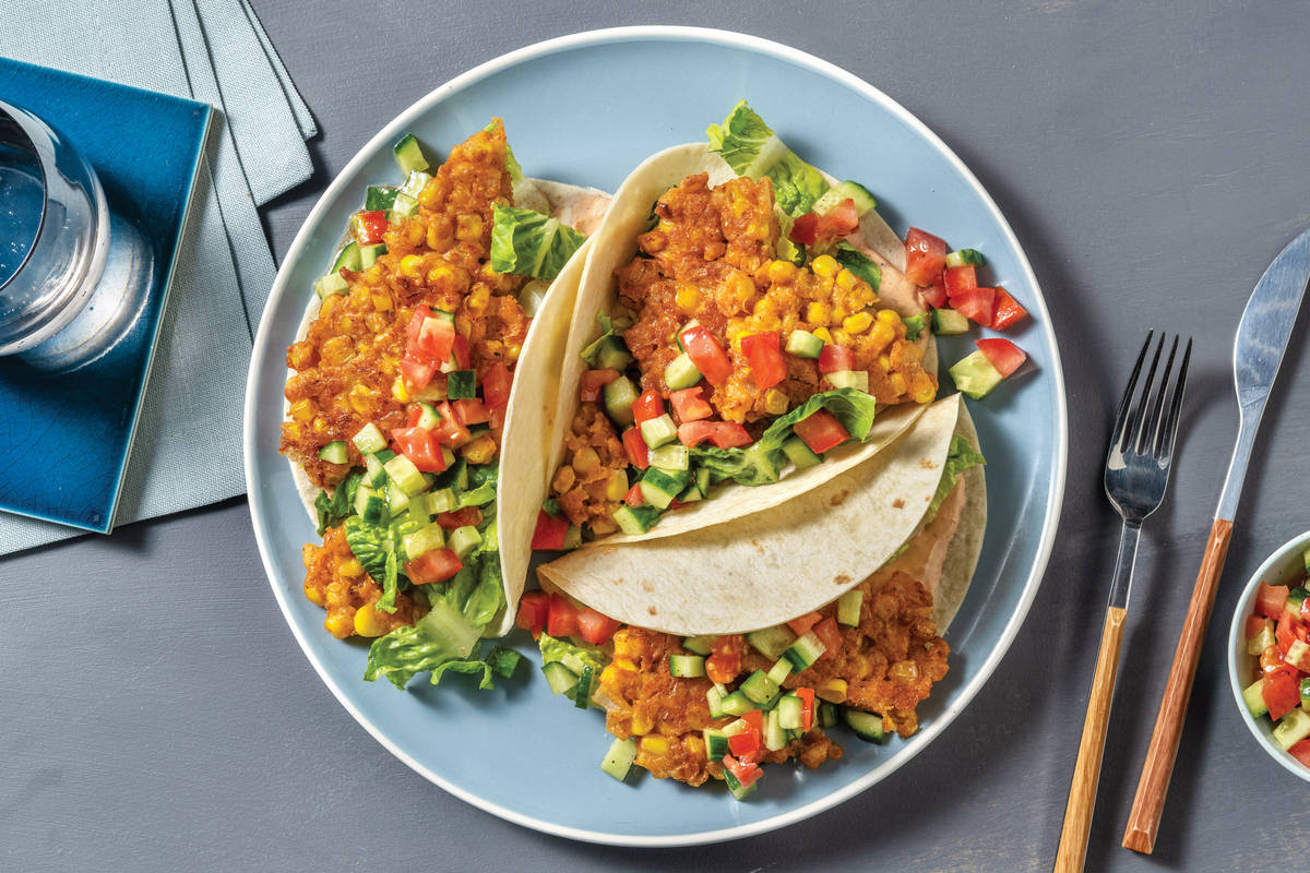 Mexican-Style Corn Fritter Tacos