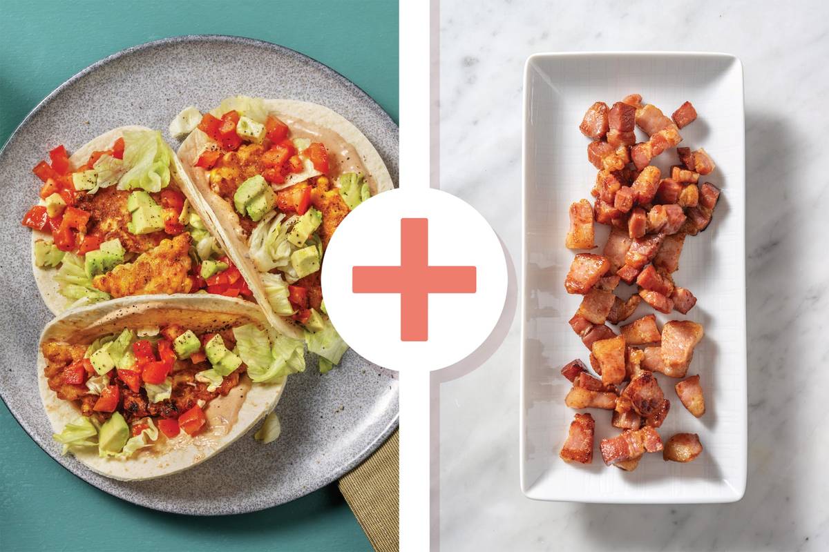 Mexican-Style Bacon & Corn Fritter Tacos