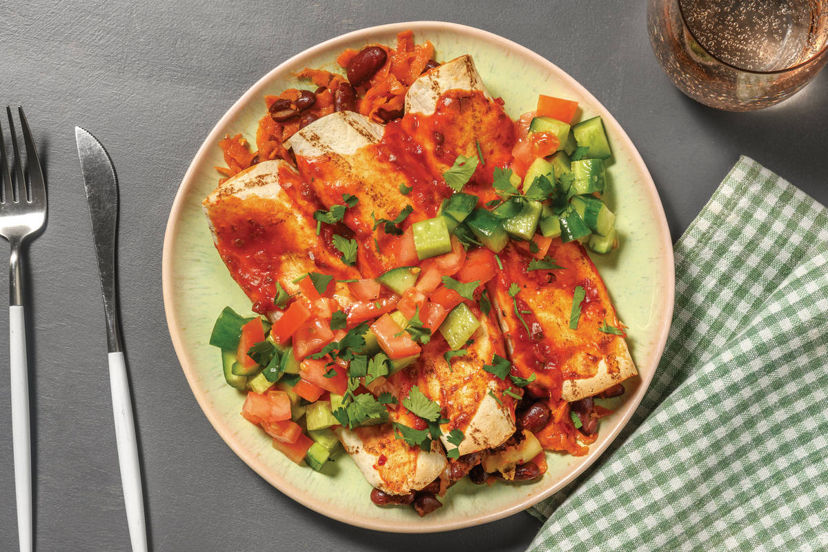 Mexican-Spiced Kidney Bean Enchiladas