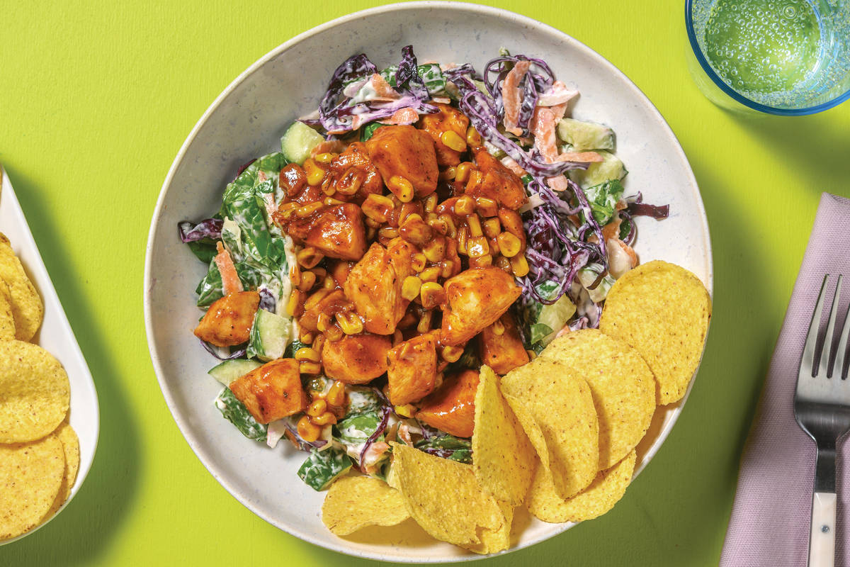 Quick Mexican Chicken & Corn Bowl
