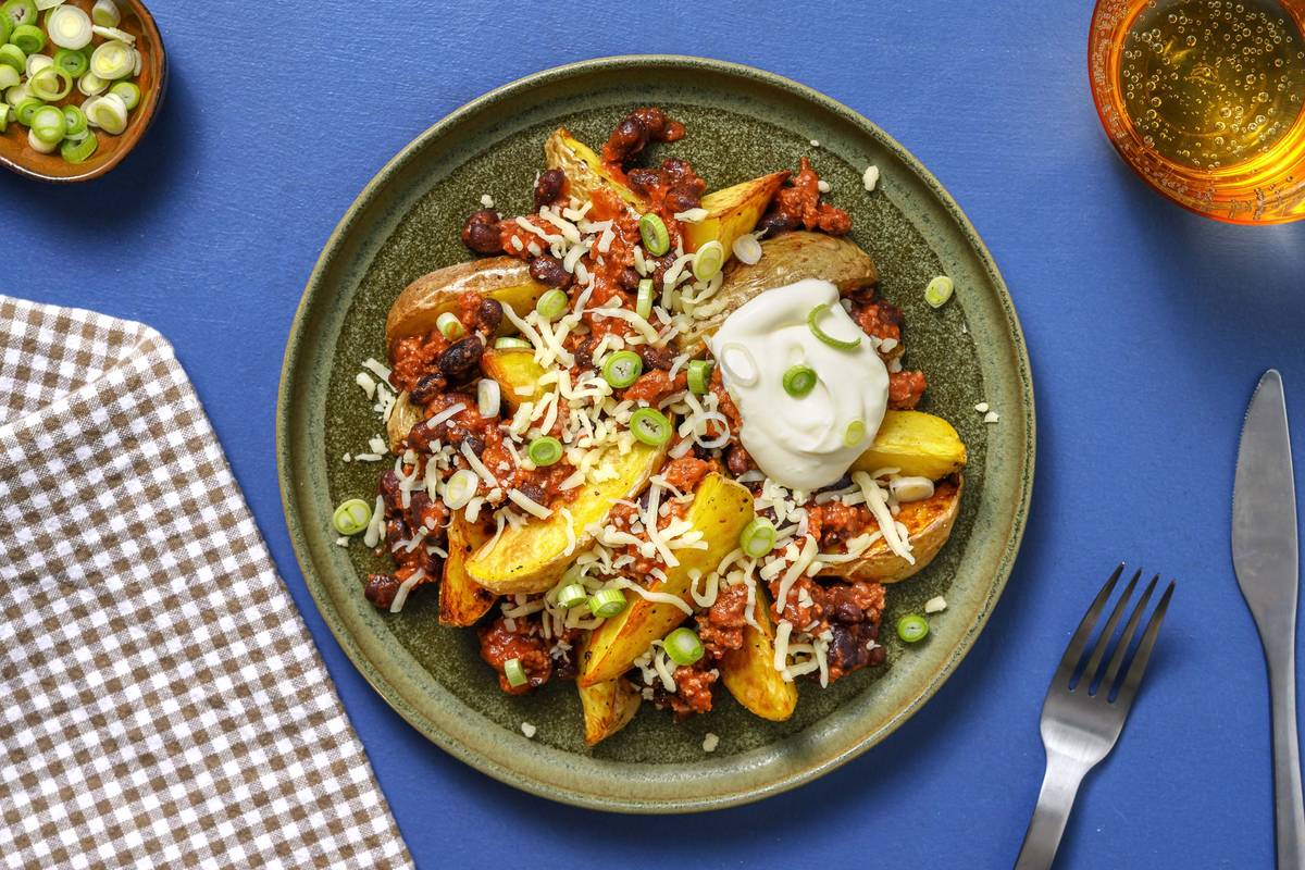 Mexican Style Beef Loaded Wedges