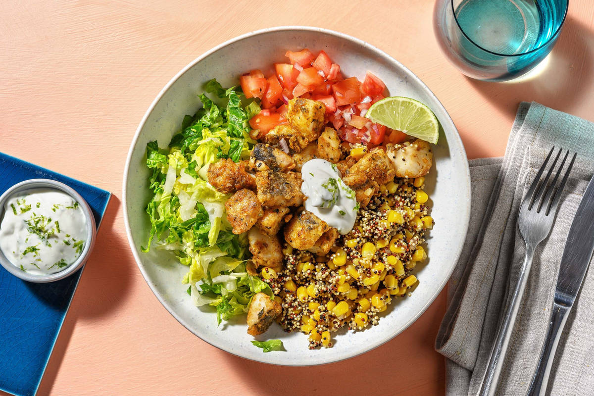 Mexikanische Fisch-Bowl mit Quinoa