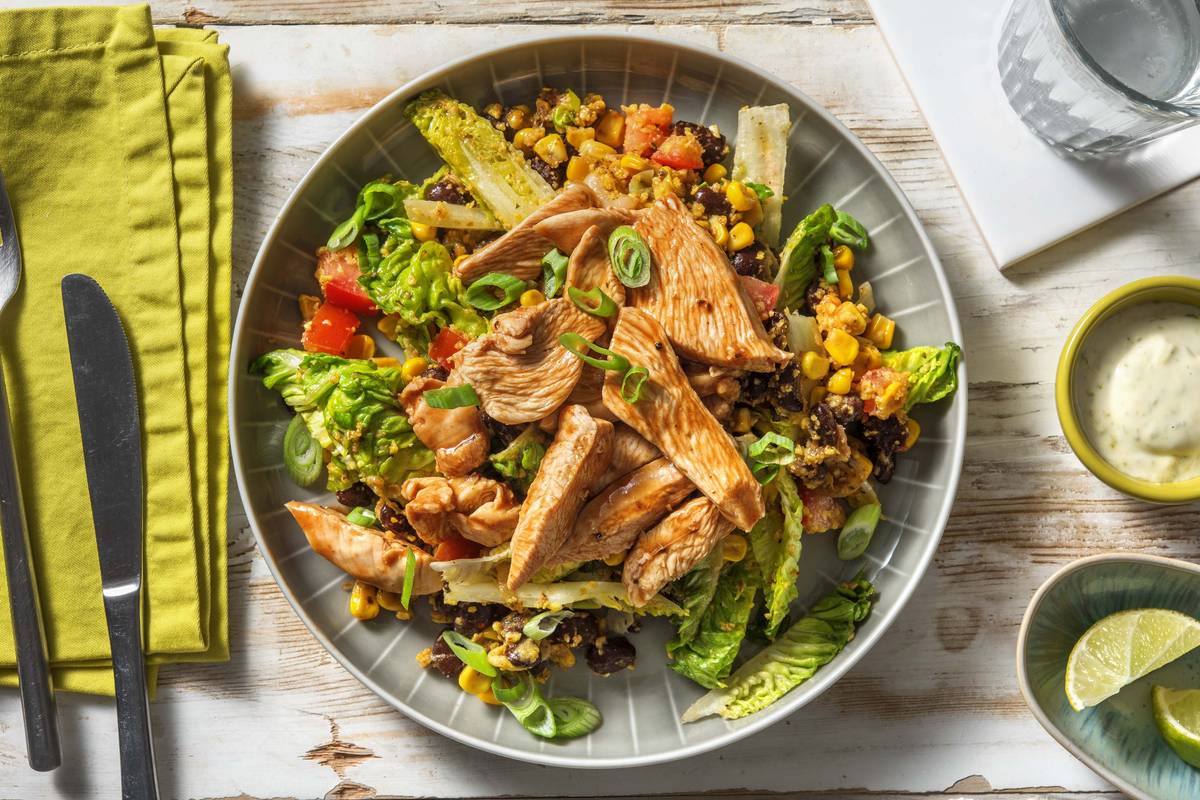 Mexikanischer Salat mit BBQ-Poulet