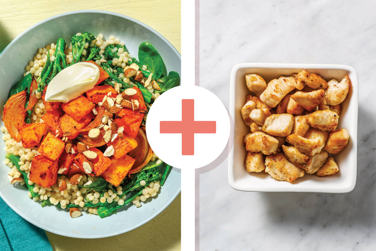 Middle Eastern Harissa Pumpkin & Chicken Bowl