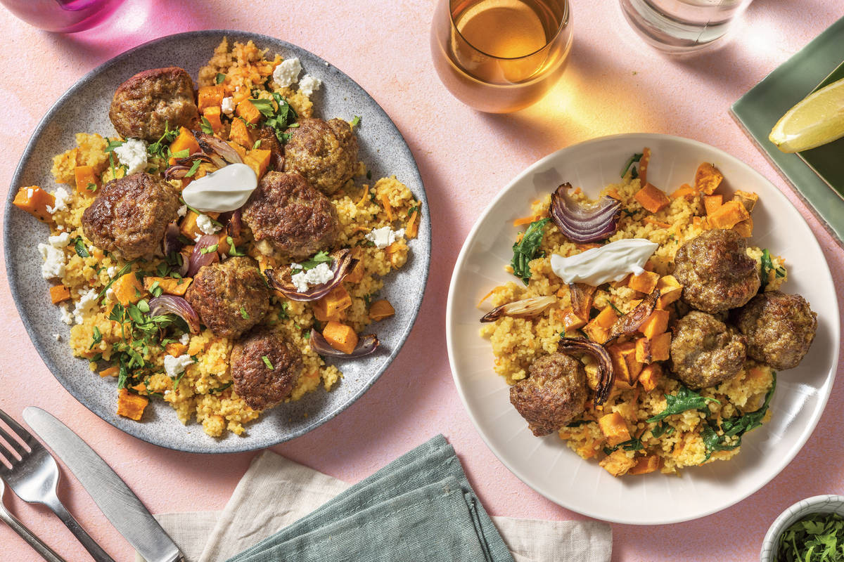 Middle Eastern-Style Beef & Feta Meatballs