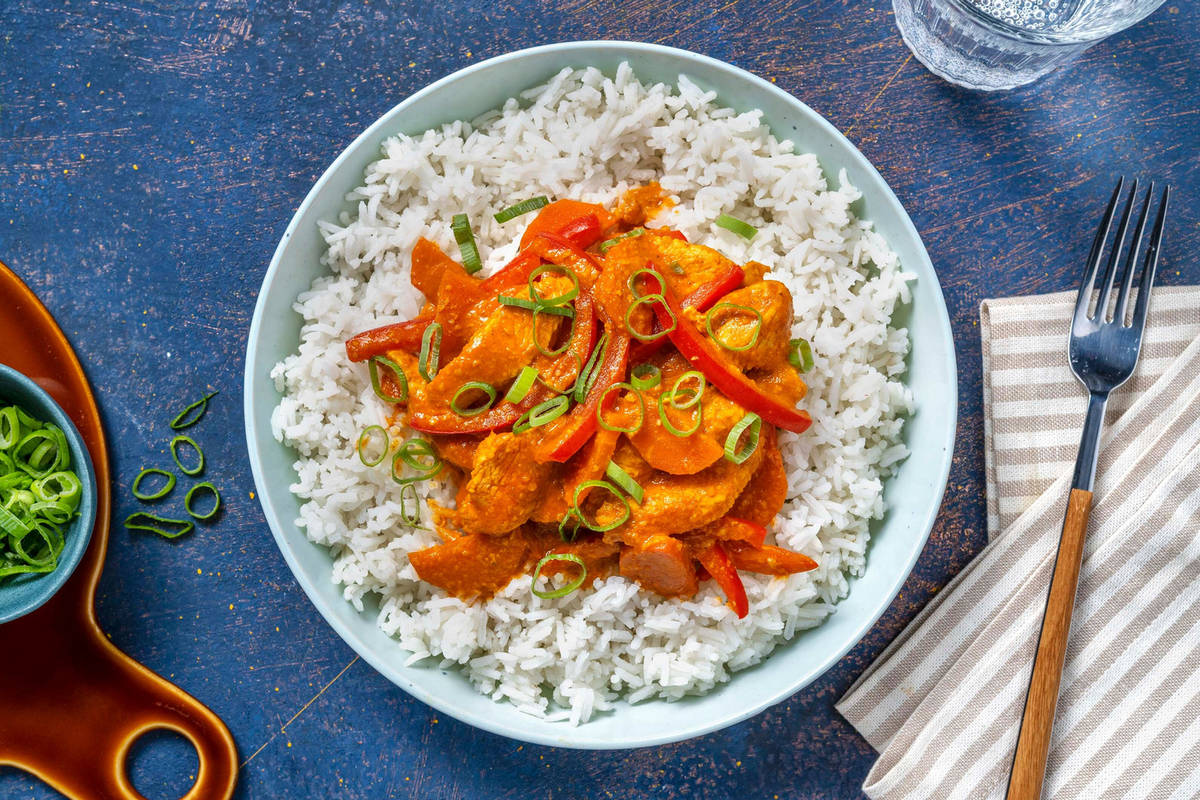 Mildes Korma Curry mit Pouletgeschnetzeltem