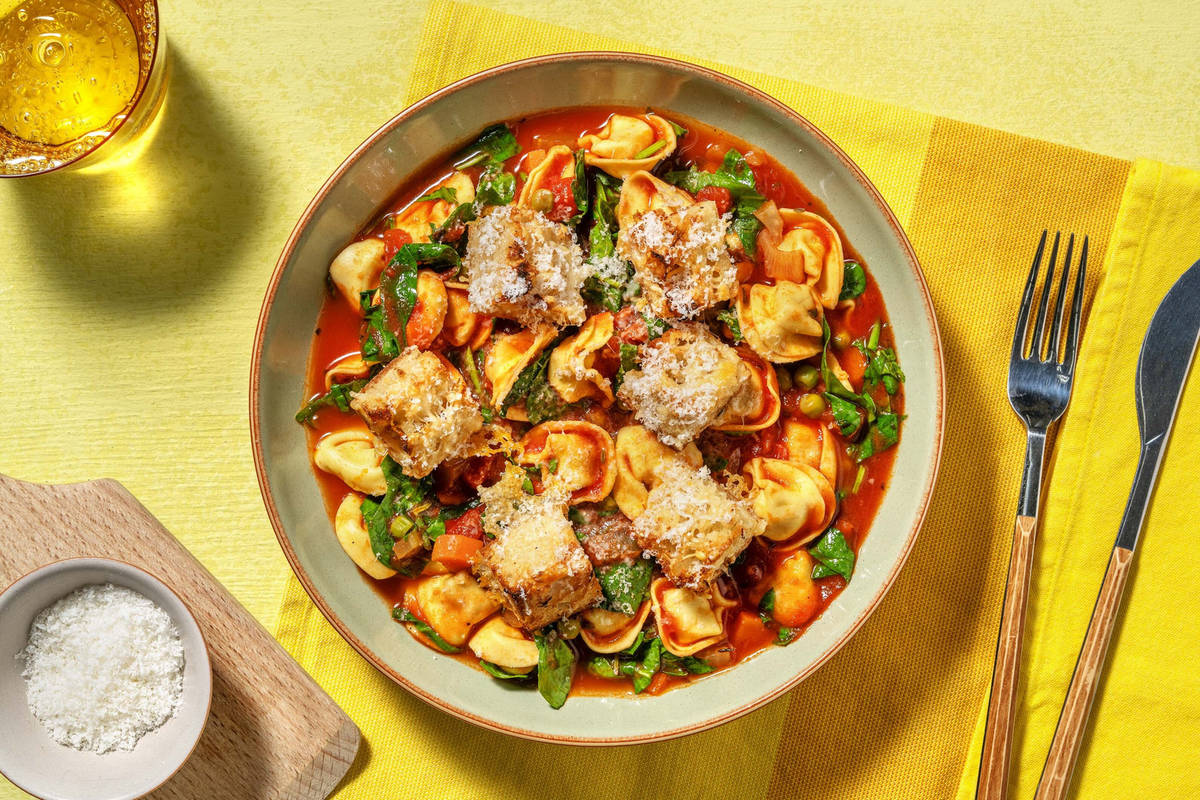 Minestrone-Inspired Tortellini Soup