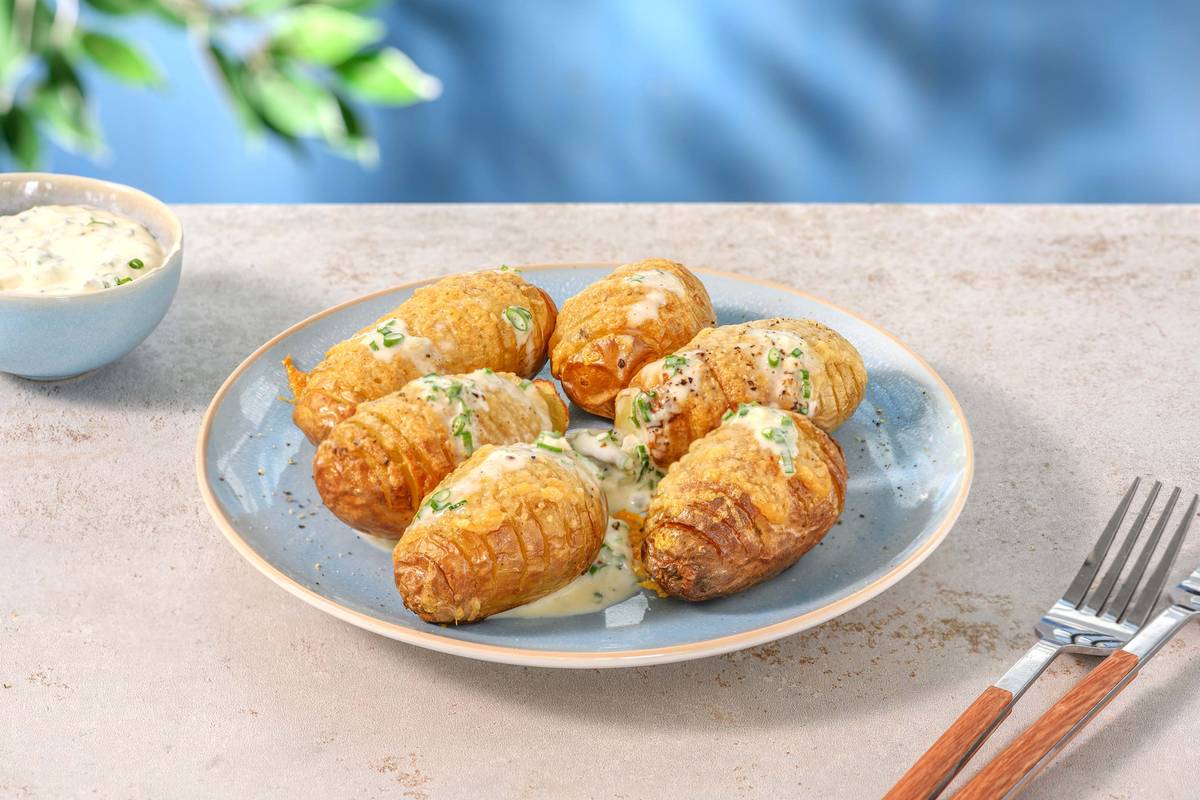 Mini Cheesy Hasselback Potatoes