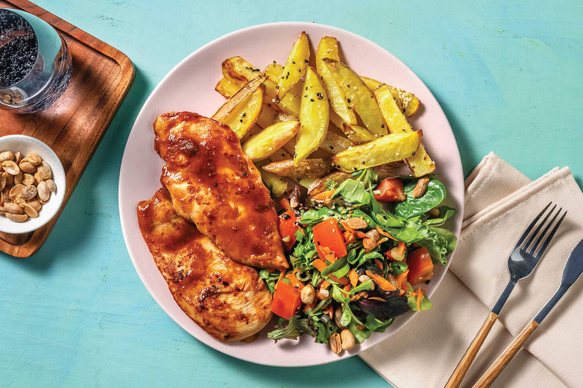 Miso-Ginger Chicken & Sesame Fries