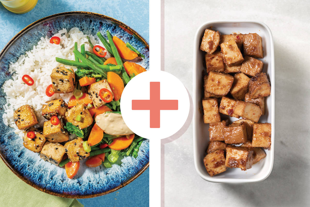 Ponzu-Glazed Double Tofu & Garlic Rice
