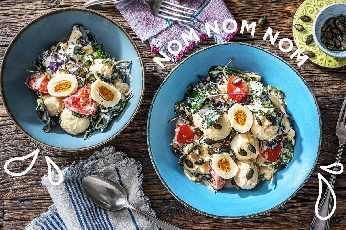 Mit Kürbis gefüllte Gnocchi