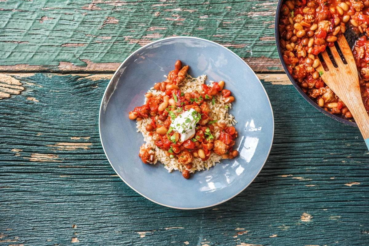 Mixed Bean & Pork Chilli
