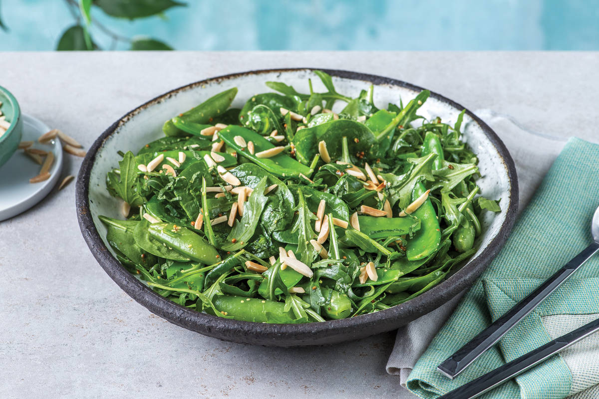 Mixed Pea, Mint & Almond Salad