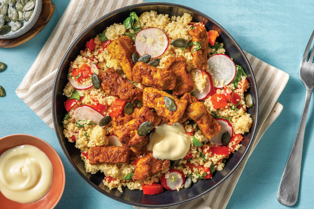 Tunisian Pork & Veggie Couscous