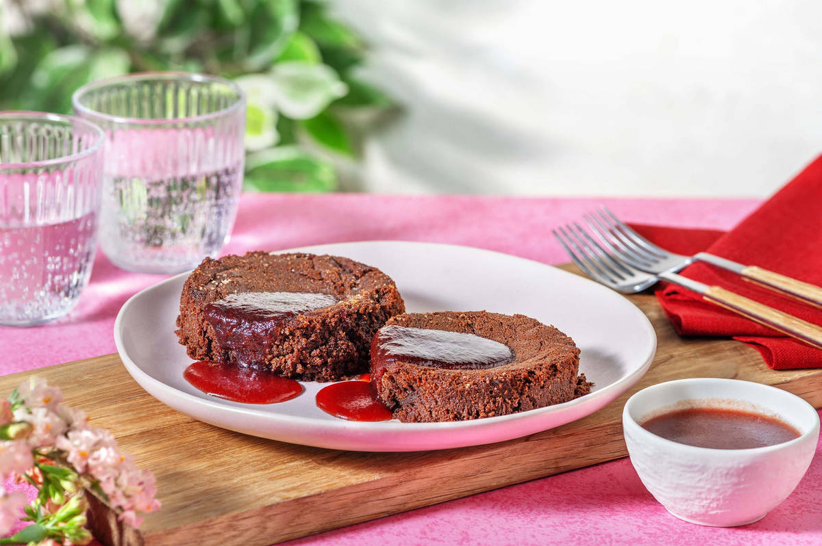 Gâteaux au chocolat au cœur fondant