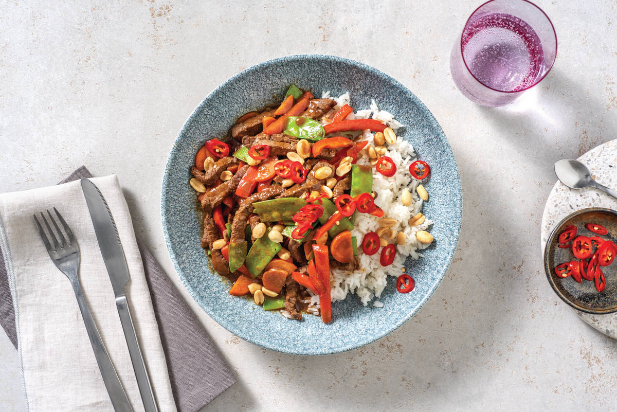 Mongolian Beef & Snow Pea Stir-Fry