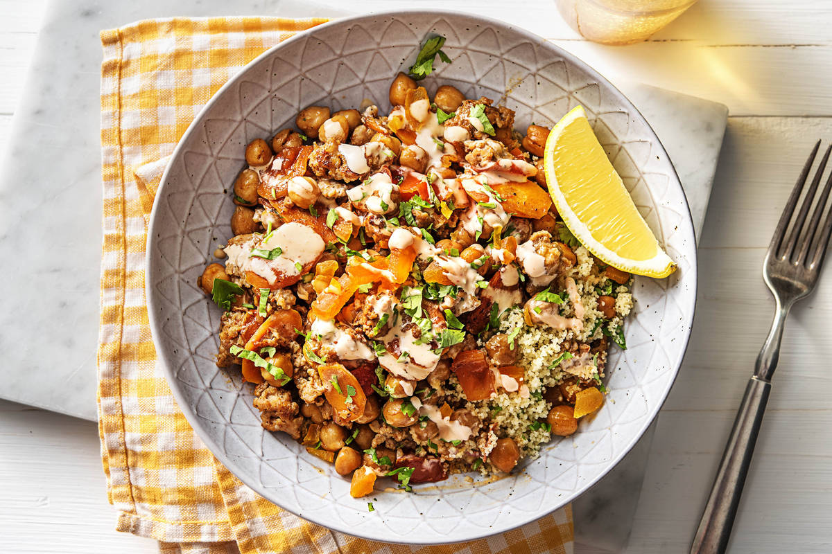 Moroccan Chicken Sausage Tagine