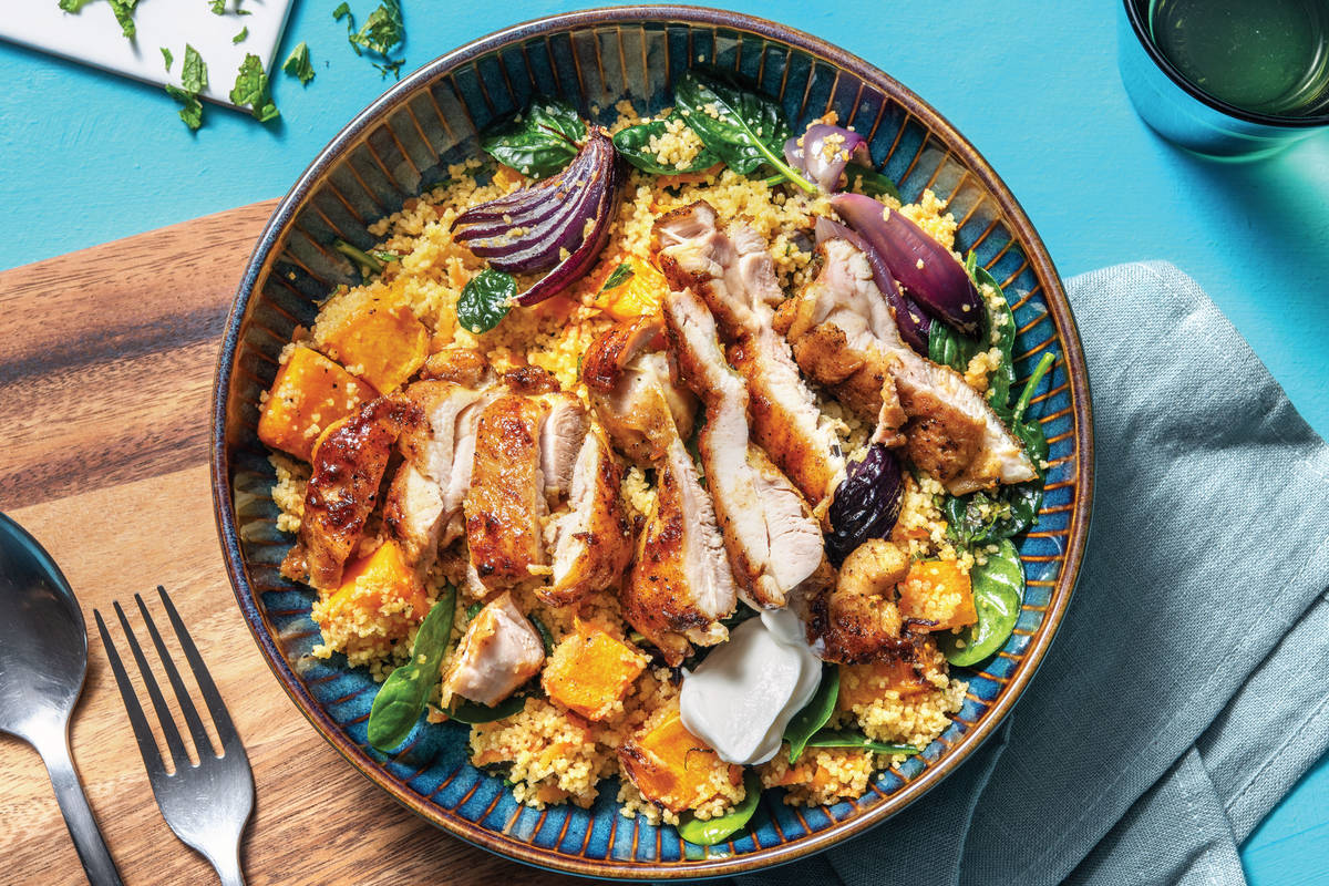 Moroccan Honey Chicken & Veggie Couscous