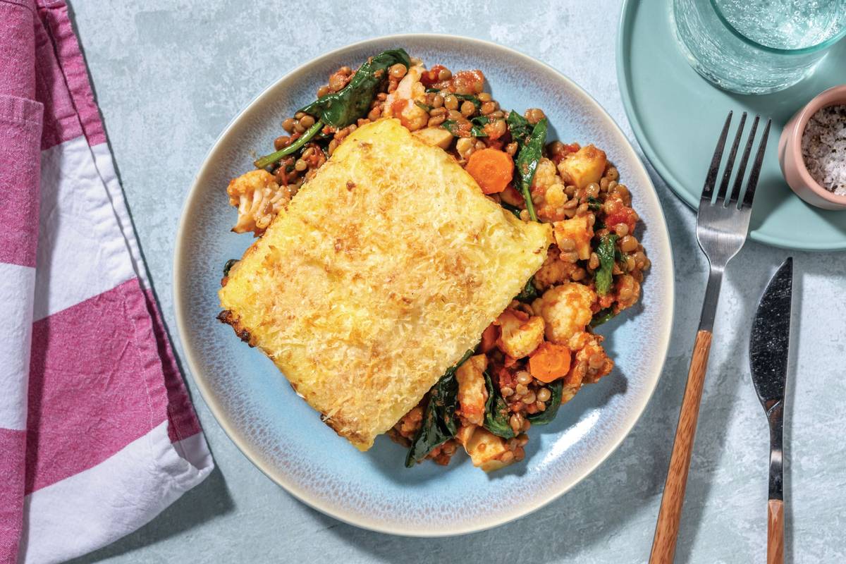 Moroccan Lentil & Cauliflower Pie