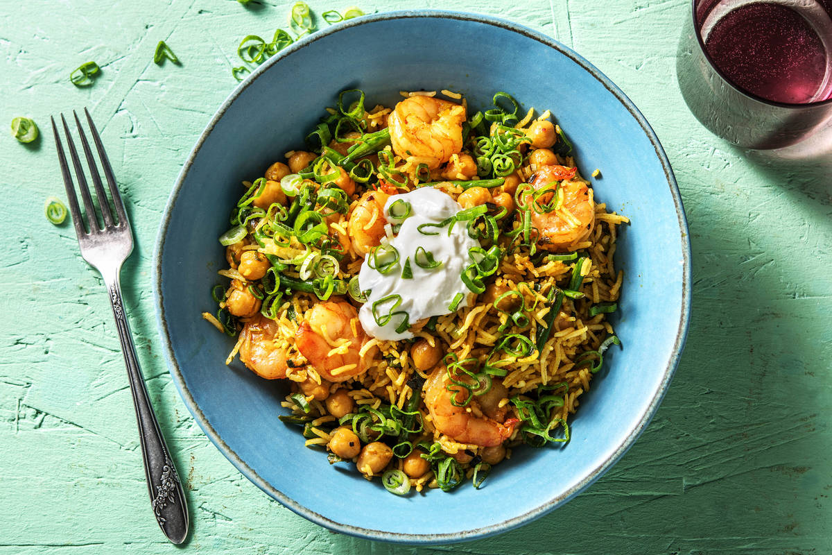 Moroccan Style Prawn Rice Bowl